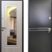 Дверь металлическая ЛИНИЯ NEW Букле капучино 960*2050 левая с зеркалом купить недорого в Починке